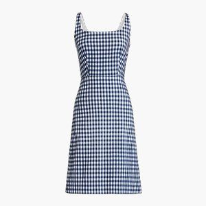 J. Crew Simple Mini Dress in Stretch Gingham
